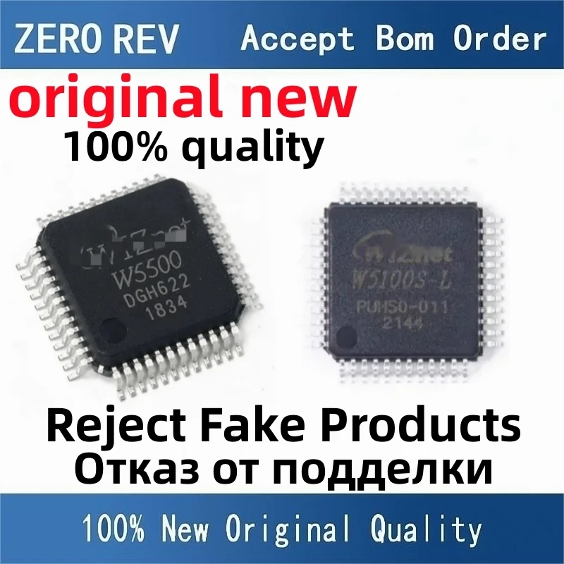 

2-10Pcs 100% New free delivery W5500 W5100S-L LQFP48 Brand new original chips ic