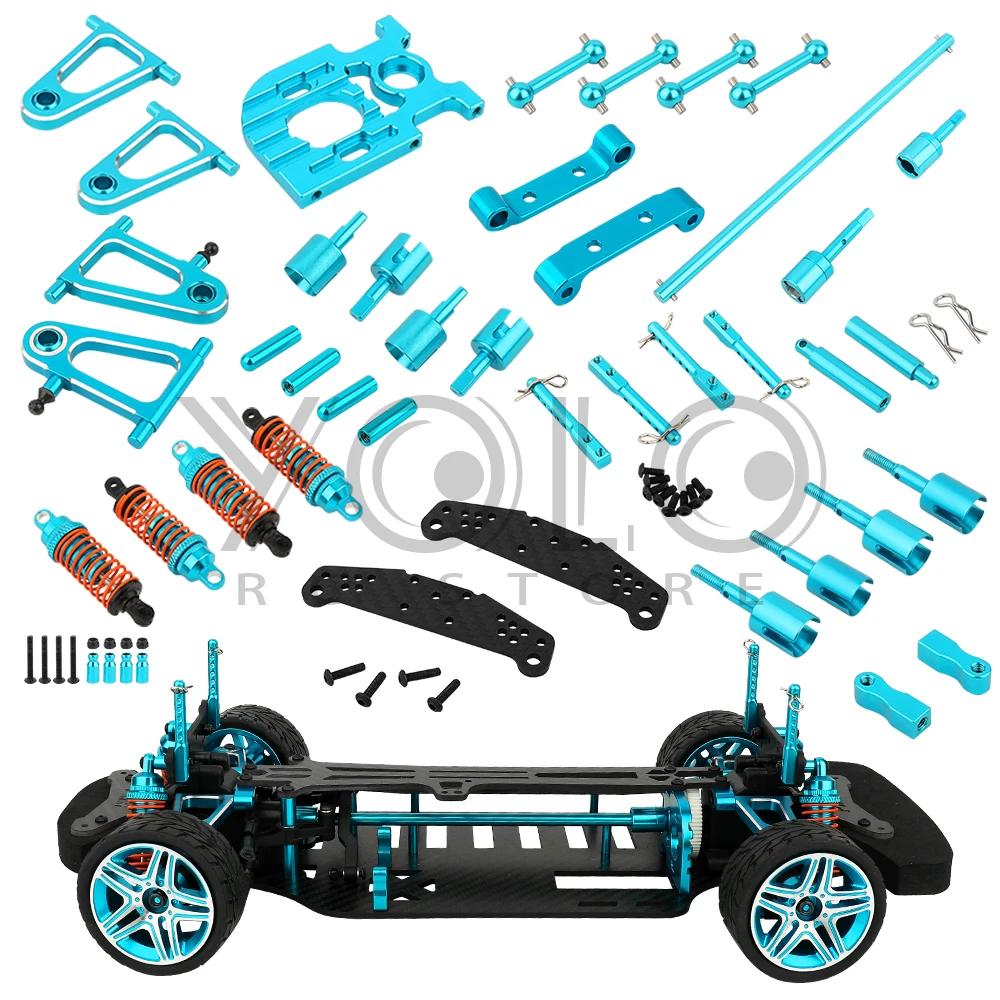 Tamiya TT01 Full Set Metal Upgrade Parts Kit Drive Shaft CVD Suspension Arm Diff Cup Steering Assembly for TT01 1/10 RC Car