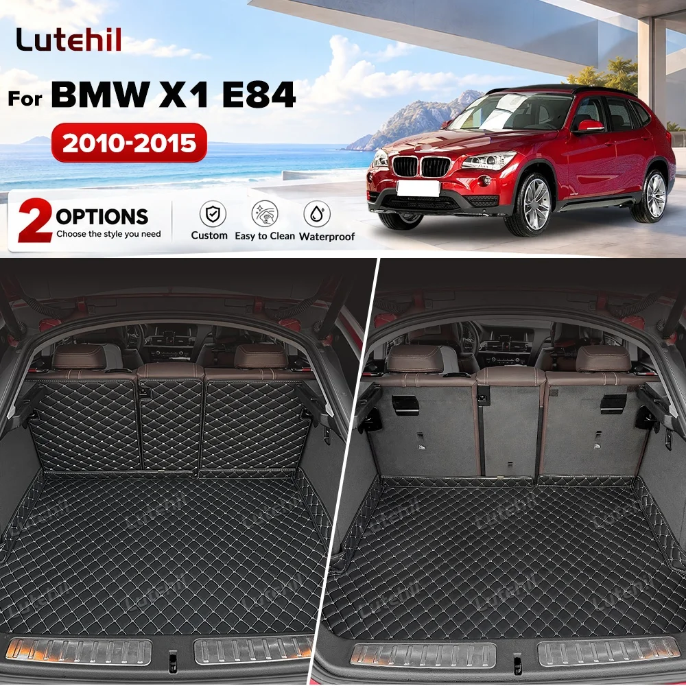 For BMW X1 E84 2010-2015 14 13 12 Car Trunk Mats Carpet Cargo Liner Car Backrest Pad Interior Accessories Protector
