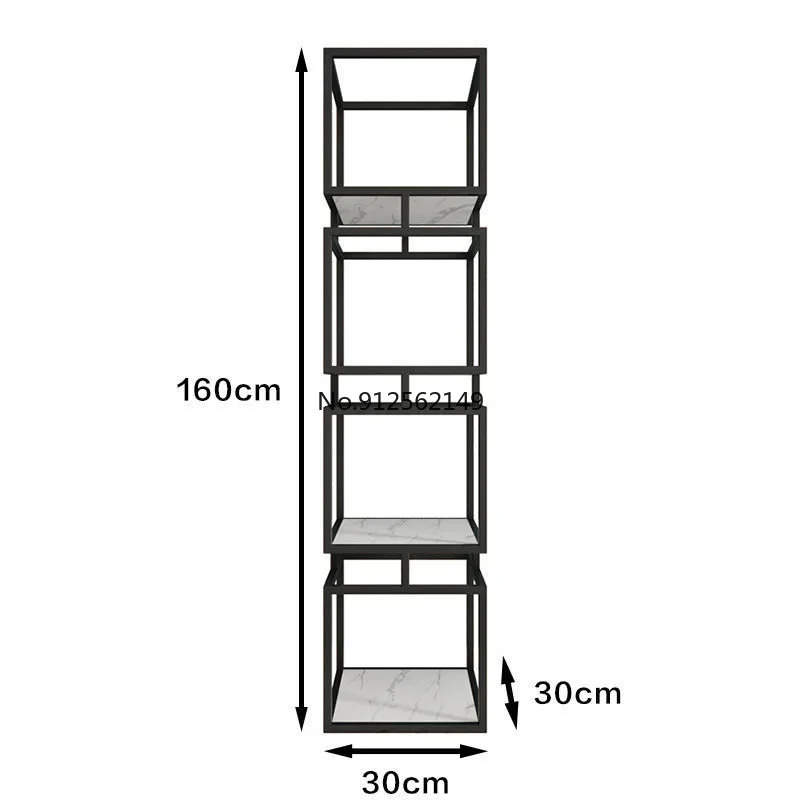 Nordic light luxury iron book shelf living room decoration display shelf display multi-layer cargo storage rack room organizer