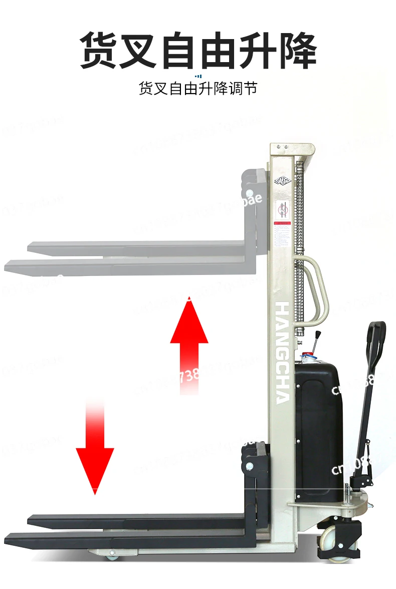 Semi-Electric Stacker Hydraulic Lift Car Handling and Loading Lift Truck