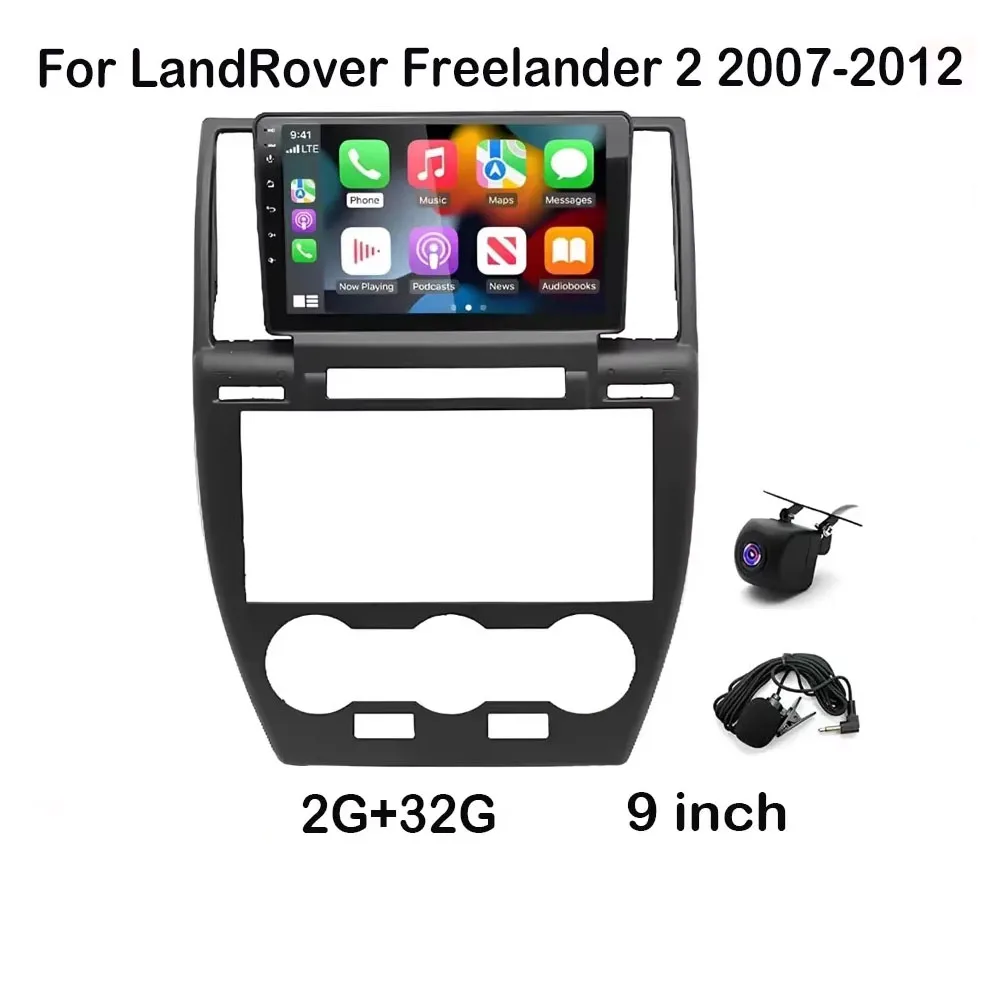 9 Inches Vehicle Navigation Android 13 GPS Radio Carplay 2+32G Compatible for Land Rover Freelander 2 LR2 2007-2012