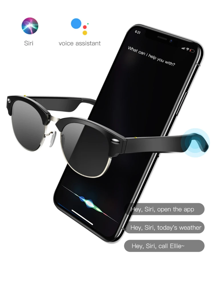 E20 Lens Upgrade FASHION Smart Glasses Bluetooth Call Music Game Audio Glasse Presbyopic Anti-UV Eyewear for Siri Google Voice