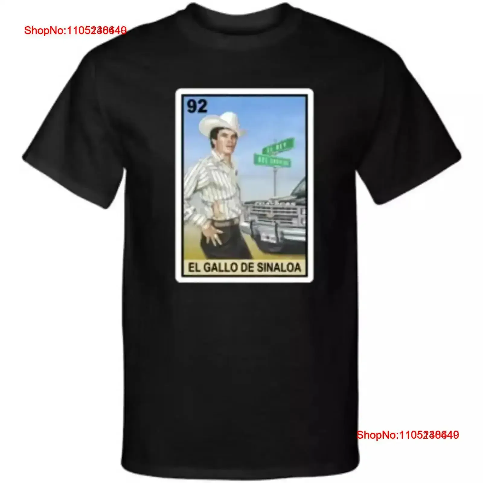 El Gallo De Sinaloa Chalino Sanchez Corrido Loteria Bingo Mexicano Camiseta webp vintage Lavado ropa de diseñador Suave Estirado