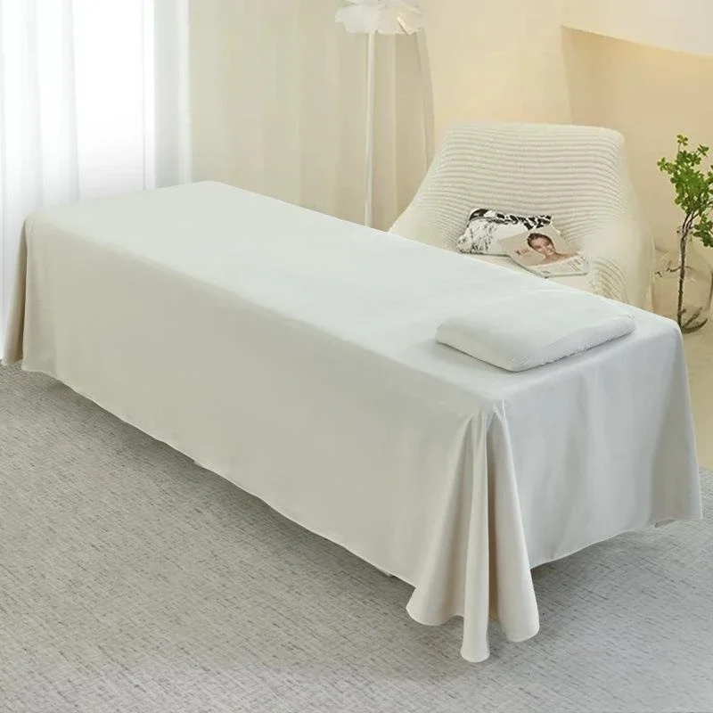 Long Hanging Edge Bedspread Solid Color One Piece Single Piece Flat Sheet Moxibustion and Cover The Bottom of The Bed Decoration