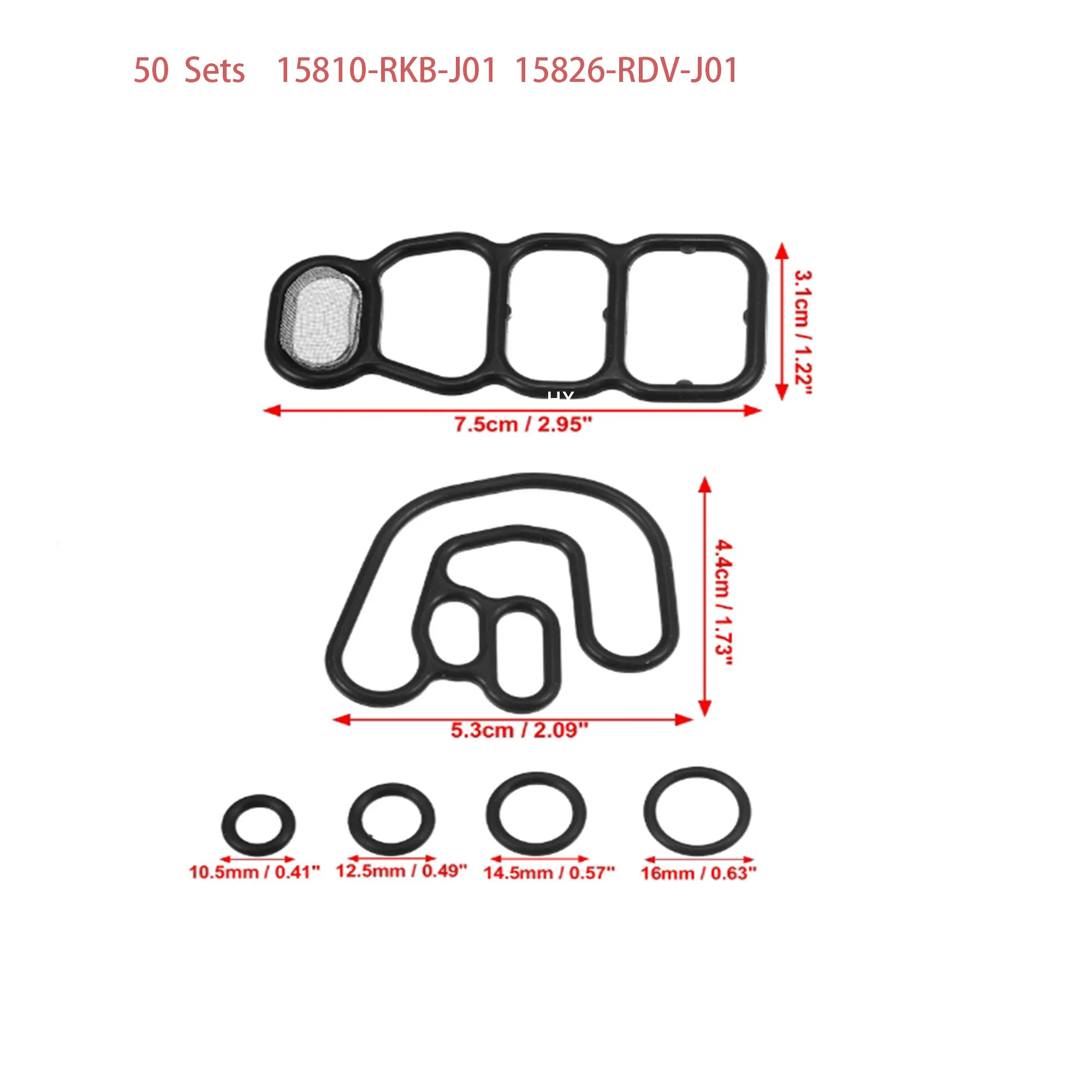 15810-RKB-J01 15826-RDV-J01 50Set Cylinder Solenoid Valve Gasket Set  For Honda Odyssey 2005-2008