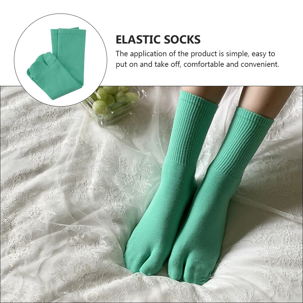 

1Pair Cotton Two-Toed Socks Japanese Clogs Breathable Elastic Comfortable Creative Socks Women Girls Stylish Gift