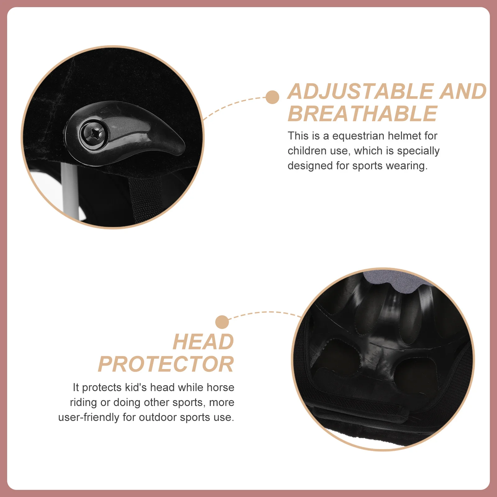 

Horse Riding Adjustable Lightweight Equestrian Sports Safety Head Protector for Outdoor Riding Biking Scooter