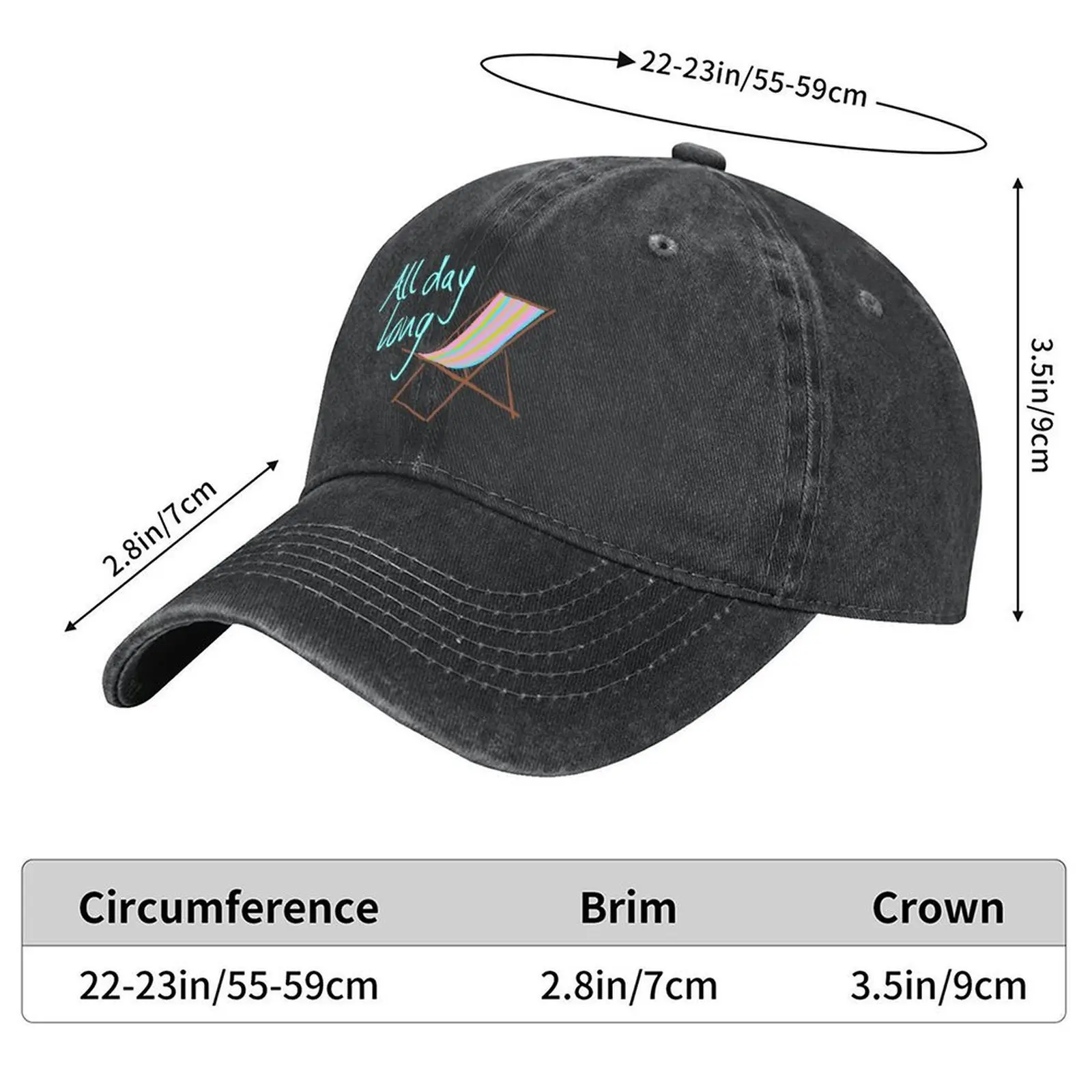 طوال اليوم (على كرسي استرخاء) قبعة بيسبول قبعة جديدة قبعة جولف Snapback قناع حراري للنساء والرجال