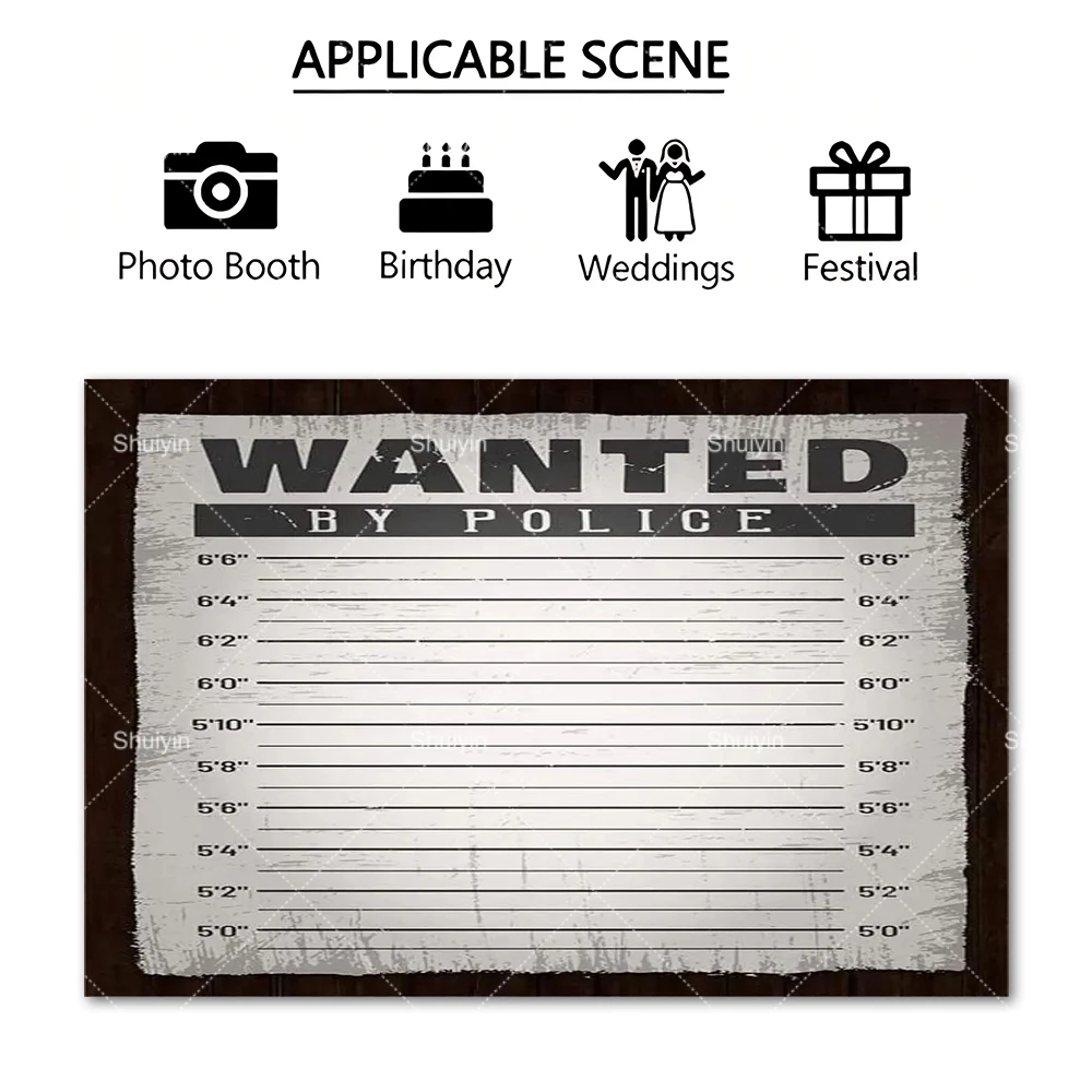 الشرطة السجن قياس الارتفاع خلفية العازبة الفتيات حفلة عيد ميلاد زينة Mugshot المباحث أراد فوتوزون الدعائم #3