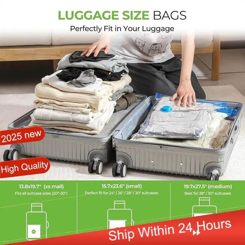 

Travel Space Saver Vacuum Storage Bags 15-Pack With Wireless Electric Pump For Luggage Seal~Jul.