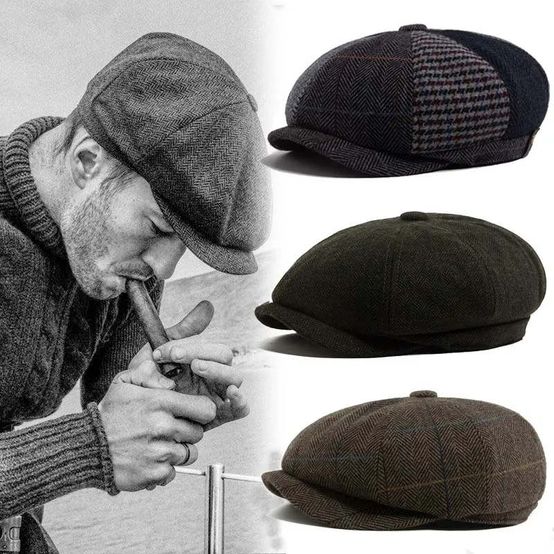 bone-vintage-jornaleiro-masculino-padrao-espinha-de-peixe-boina-feminina-outono-inverno-quente-para-masculino-bones-planos-chapeu-octogonal-elastico-ajustavel