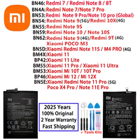 Original Bateria for Xiaomi Redmi Note 7 8 8T 9 9 9T 9S 10 10S 10X 11 11E Lite Mi 10T 12 12X K30S Pro POCO X4 M3 UItra Battery