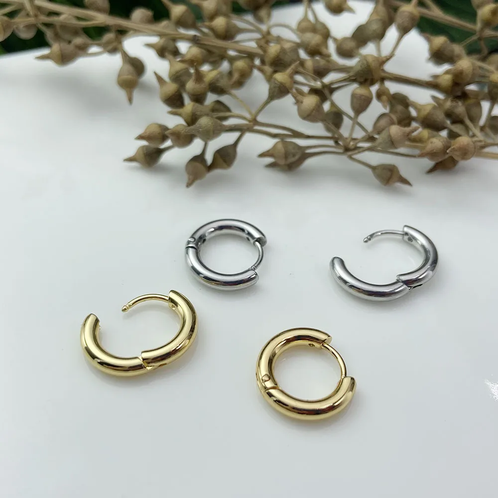 Hoop Helix Daith Conch Tragus Rook Lobe Piercing Earring for Women Zircon CZ Cartilage Piercing Ear Ring Stainless Steel Jewelry