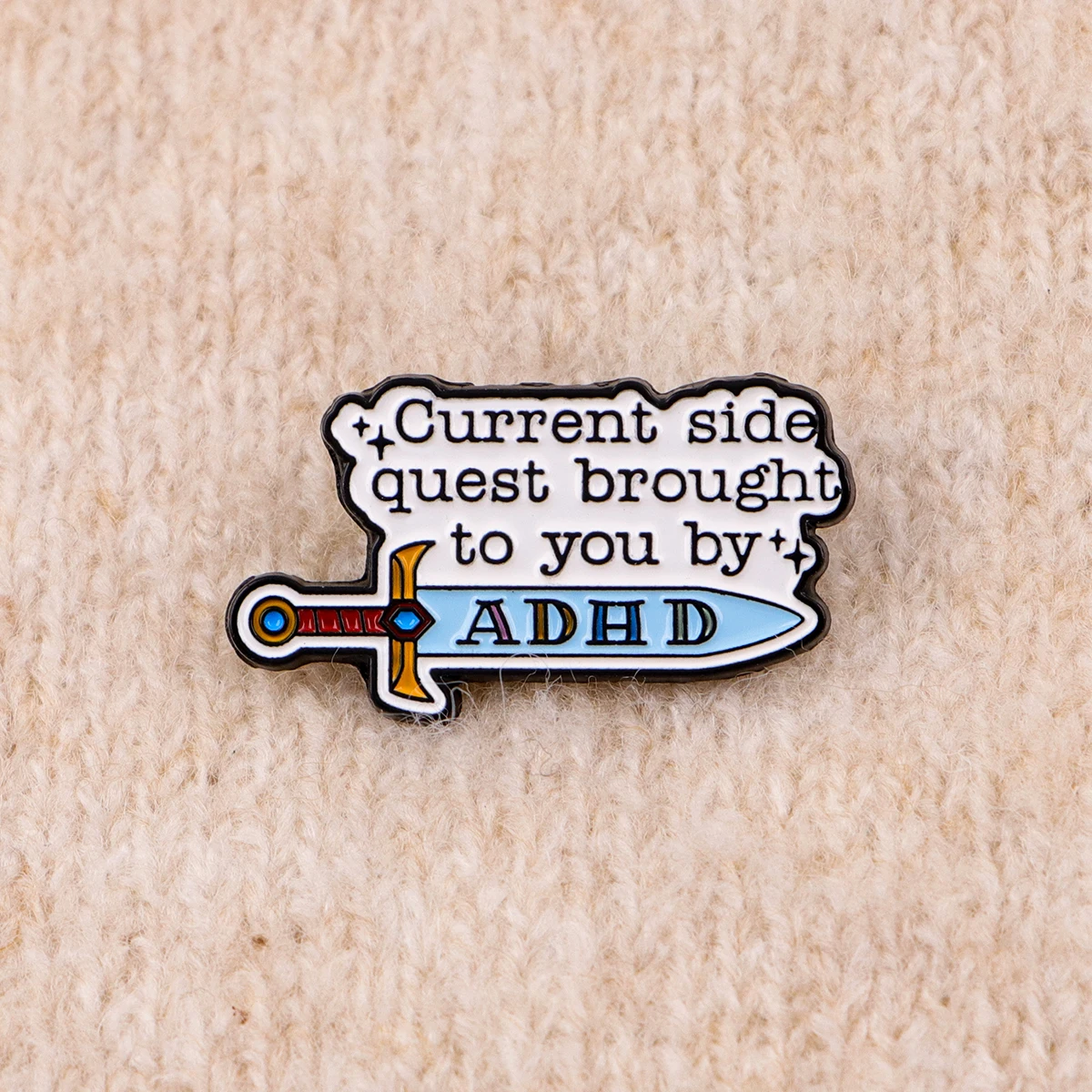 ADHD الوعي المينا دبوس السيف دبابيس التلبيب شارة بدبابيس على ظهره الملابس والاكسسوارات الأزياء والمجوهرات الاطفال هدية #6