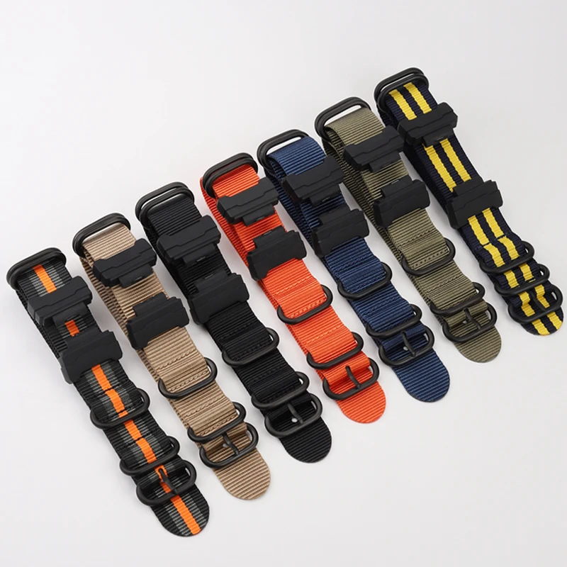 Pulseira de nylon modificada para G-SHOCK casio DW-5600BB/5610 GW-B5600 gw6900 gd120 gm2100 ga110 pulseira de lona masculina