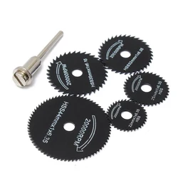 6pc woodworking metal cutting blade electric drill circular saw blade high-speed steel electric grinder small saw blade tool set