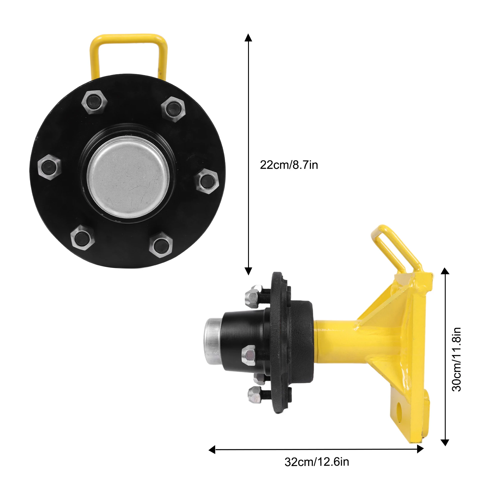 2 حزمة عجلات حاوية الشحن 6x5.5 العروة مع حزام السقاطة التعادل أسفل J هوك الحاويات عجلات 6-Lug عجلة عدة التفكيك السريع