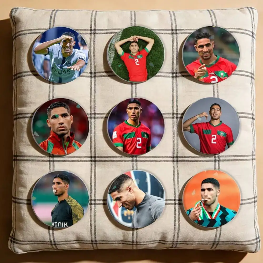 

Footballer A-Achraf 2 H-Hakimi Mococcan Laser Badge Creative Pins Brooch for Bag Clothes Hat Decor Gifts Fans Collect