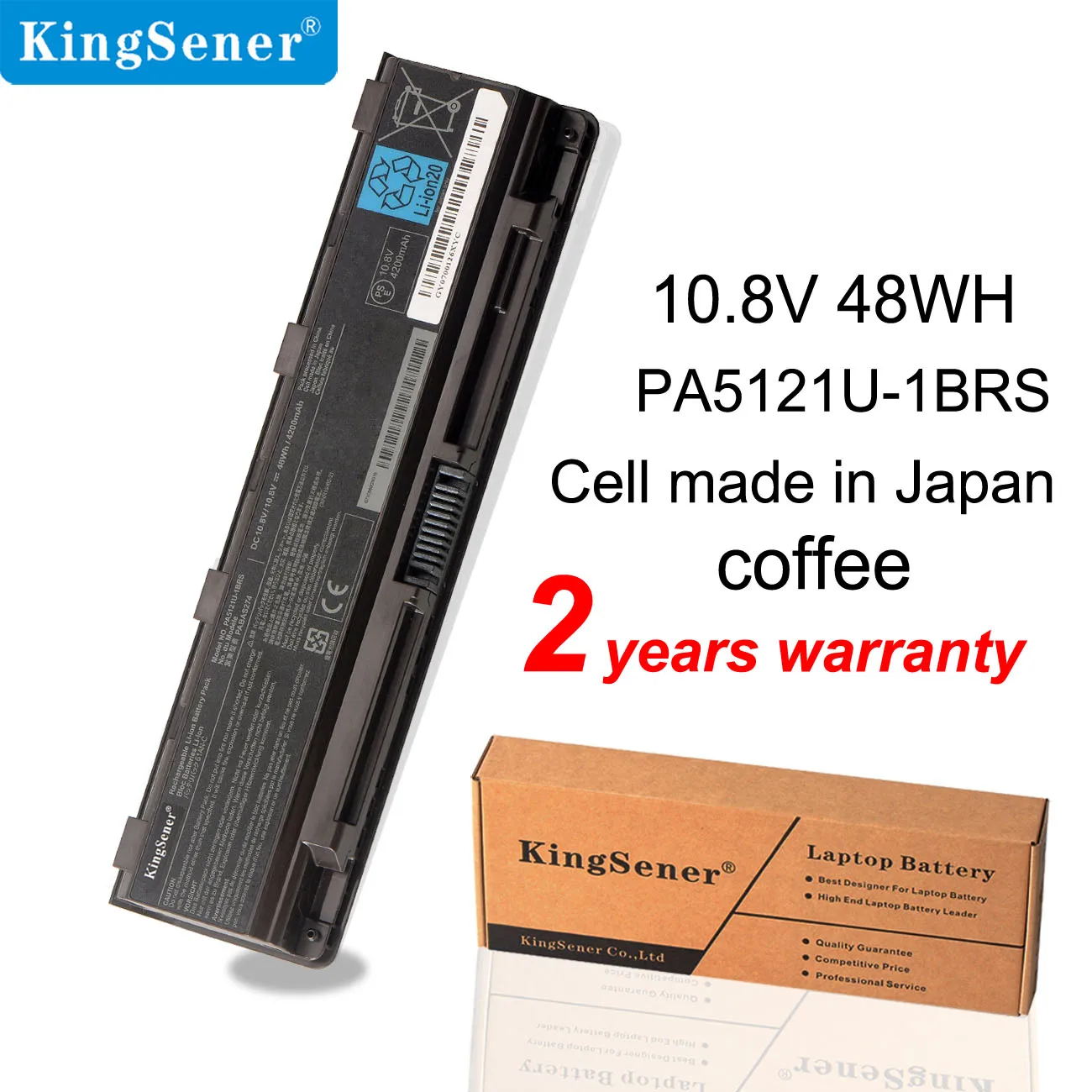 KingSener PA5121U PA5121U-1BRS Laptop Battery for Toshiba Satellite P75-A7100 P75-A7200 PABAS274 10.8V 48WH/4200mAh