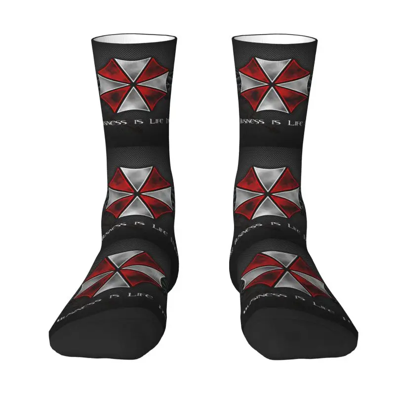 

Umbrellas Corporation Crew Socks Unisex Cute Horror Zombie Video Game Spring Summer Autumn Winter Dress Socks