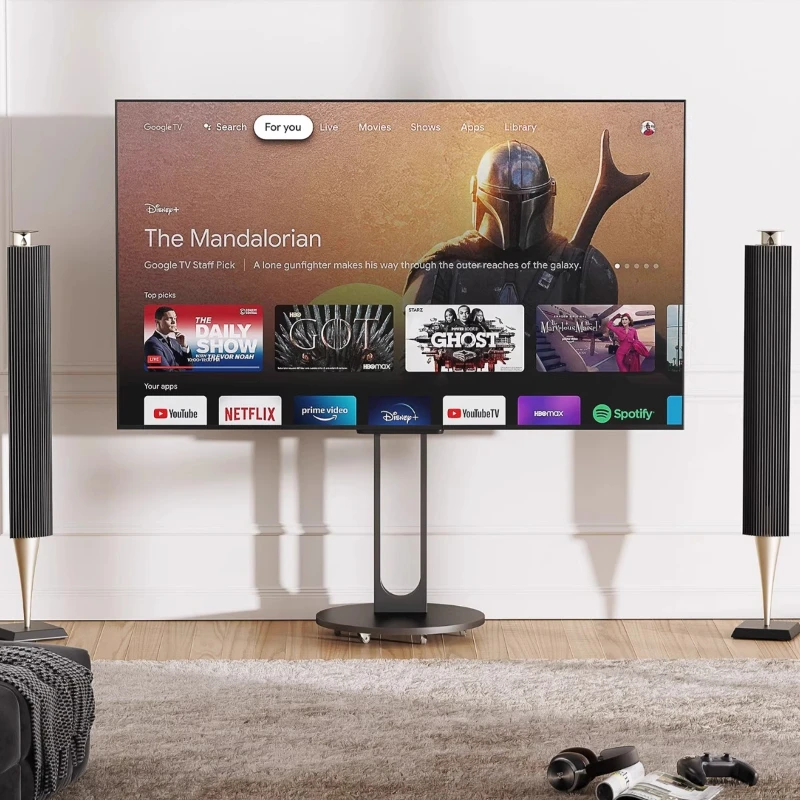 حامل تلفزيون على الرف، حامل تلفزيون منزلي متعدد الوظائف، حامل تلفزيون مكتبي حديث للإقامة المنزلية، أثاث معدني Das Fernsehgerét MHDSJ