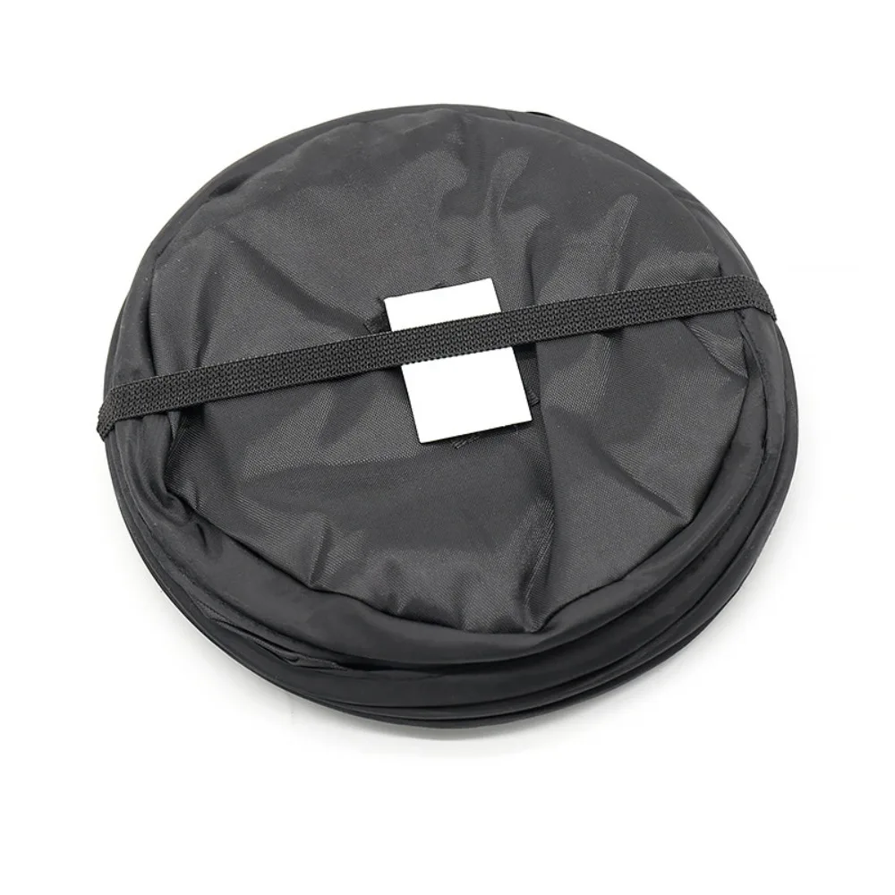 Portable Black Car Trash Can Pop-up Foldable Car Garbage Bag Waterproof Leak Proof Vehicle Garbage Can Auto Interior Accessories