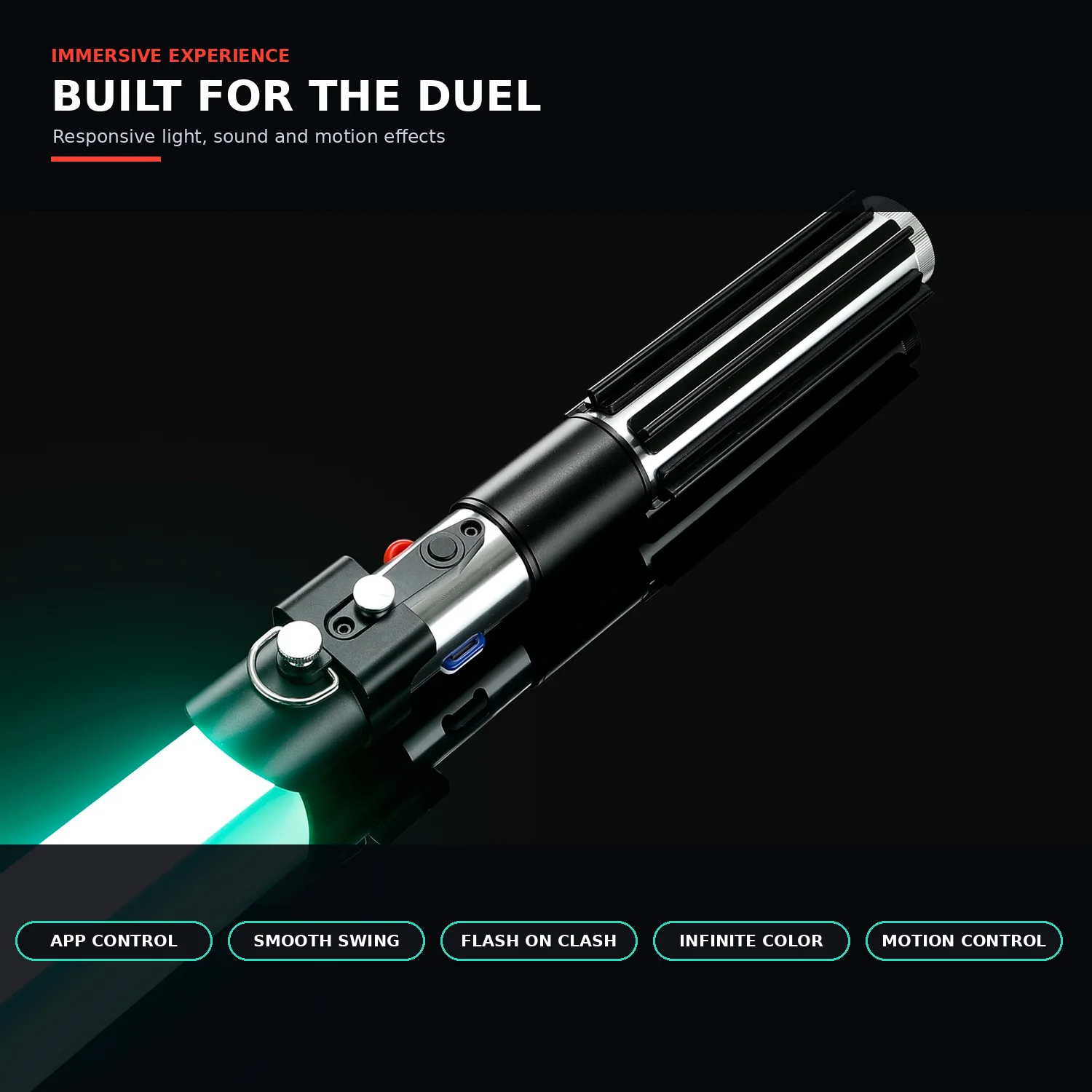 Vader Saber Dark Side Sith Lord Lightsaber Dueling Saber RGB/PIXEL view 3