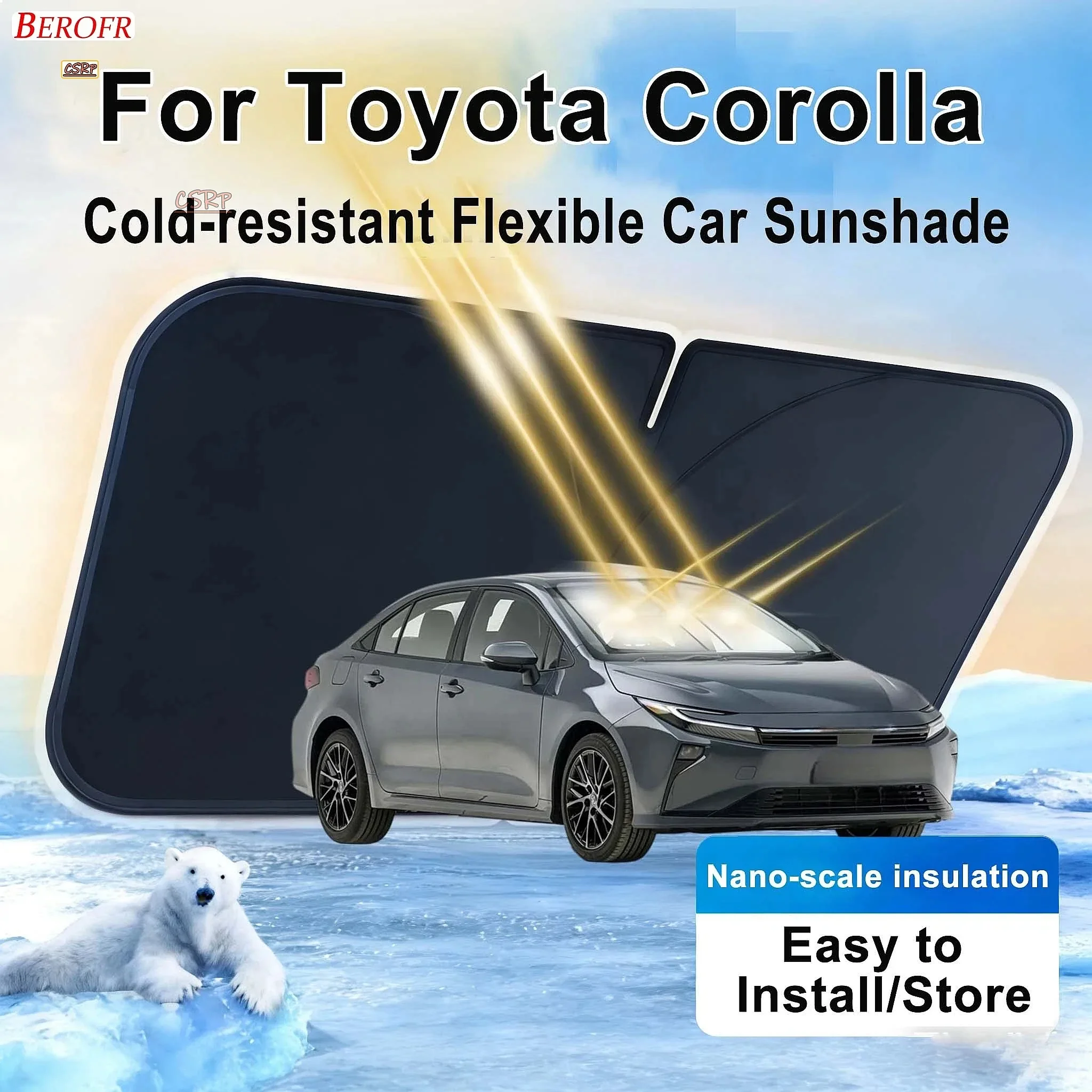 For Toyota Corolla 2024-2026 Car Windshield Sunshade Cover Front Window Sun Shade Heat Insulation Summer Auto Accessories