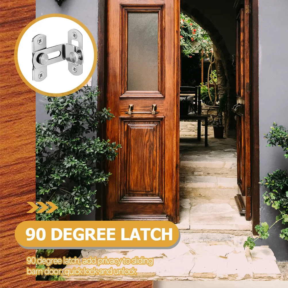 

Stainless Steel Barn Door Lock Heavy Duty Hook Latch 90 Degree For Sliding Doors Gates Garages Gardens Cabinets Security