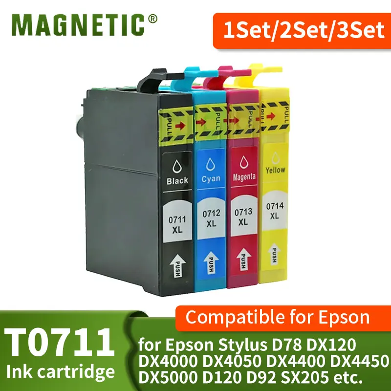 T0711 T0712 T0714 T0713 ink cartridges Compatible for Epson Stylus D78 DX120 DX4000 DX4050 DX4400 DX4450 DX5000 D120 D92