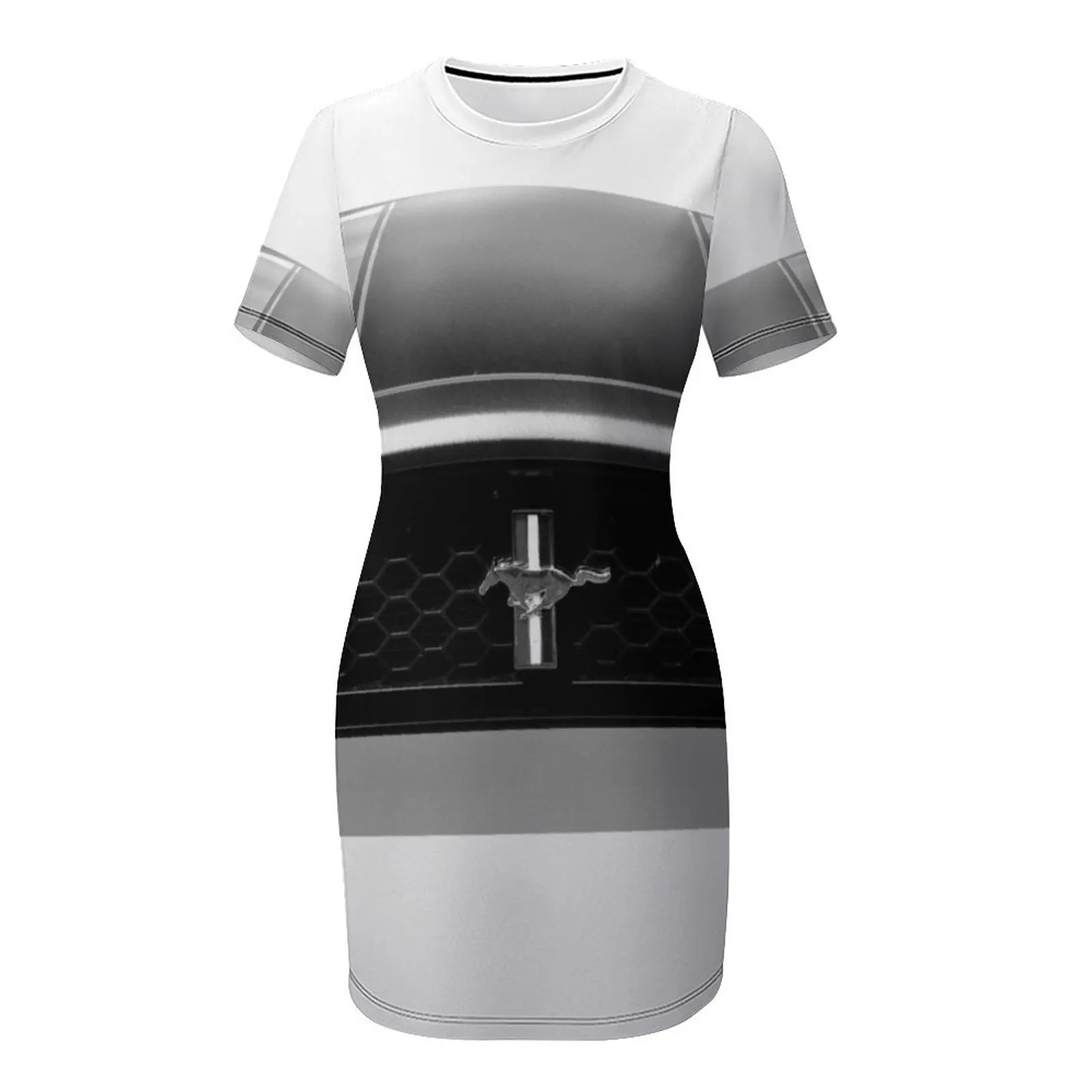 Ford Mustang Motor Car Short Sleeved Dress purple dress Clothing summer dress clothes for women