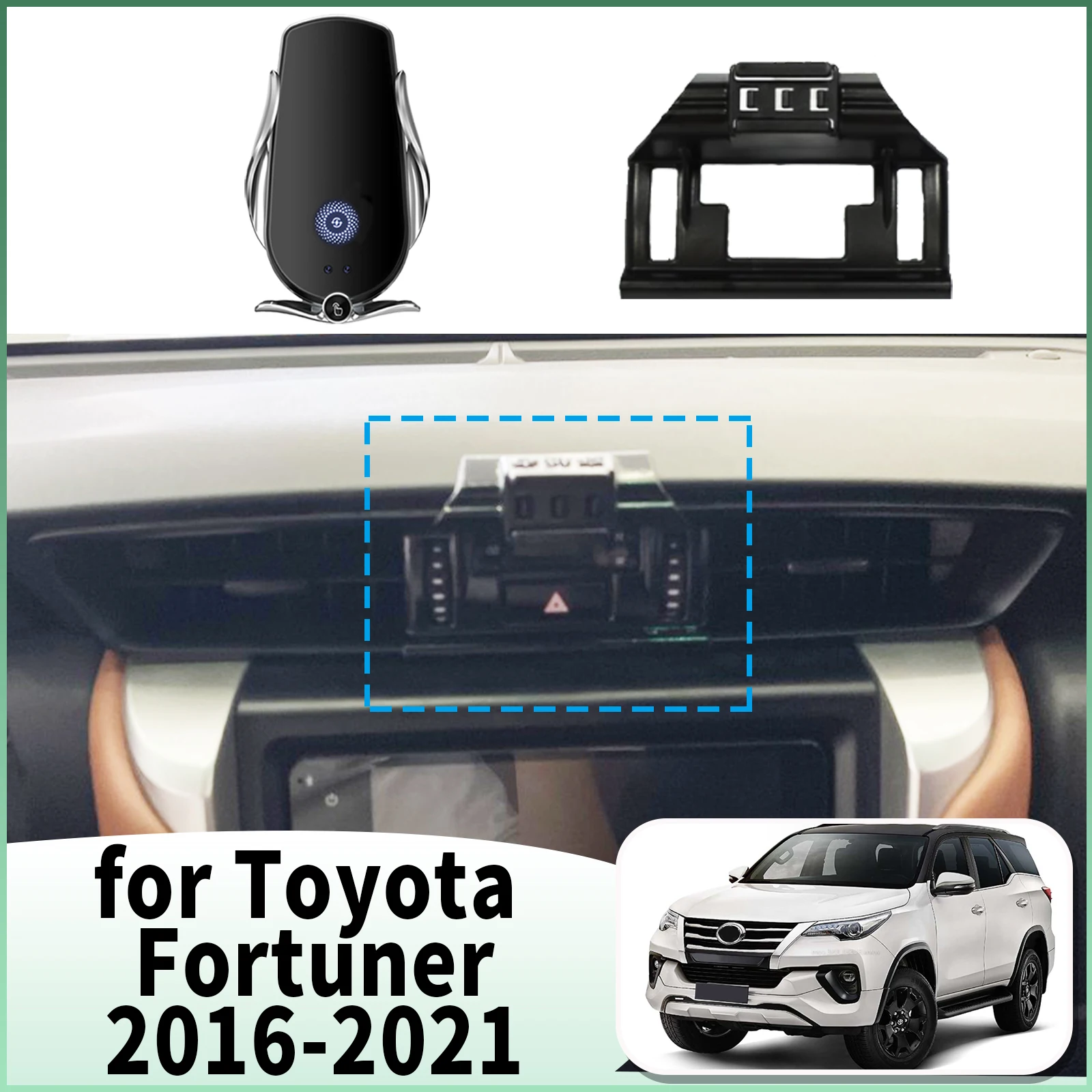 

fit for Toyota Fortuner 2016 2017 2018 2019 2020 2021 Specific Dashboard Navigation Phone Holder Mount Design Car​​ accessoires
