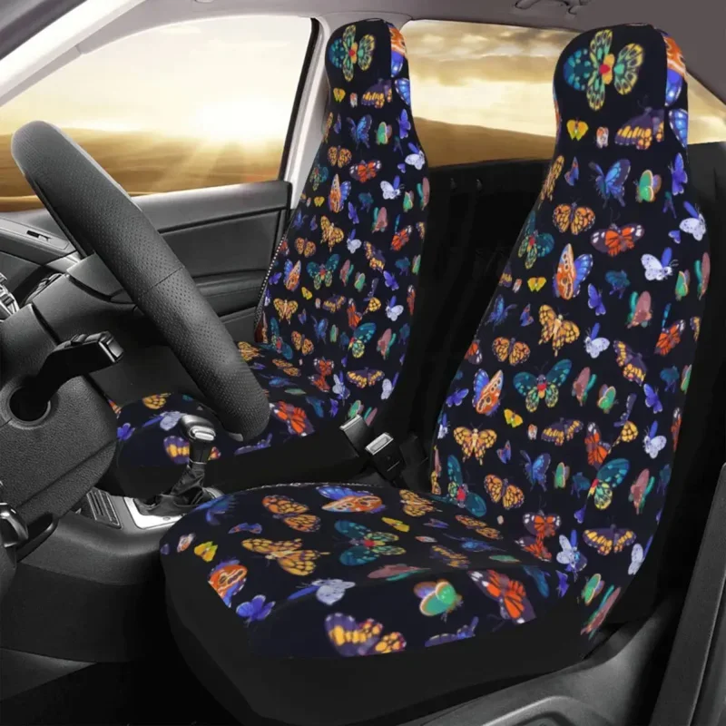 Butterflies Day Universal Car Cover Waterproof Suitable For All Kinds Models Colorful Cute Seat Covers Polyester Fishing