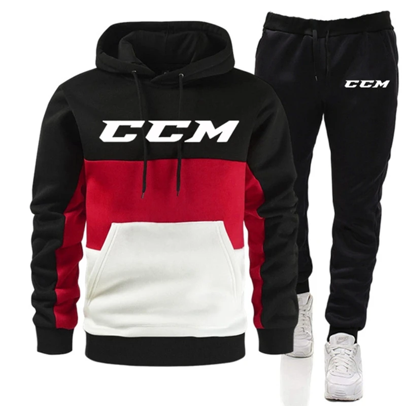 2023 Men\'s Tracksuit hooded sweatshirt and jogging pants High quality CCM everyday casual sports hooded sweatshirt jogger