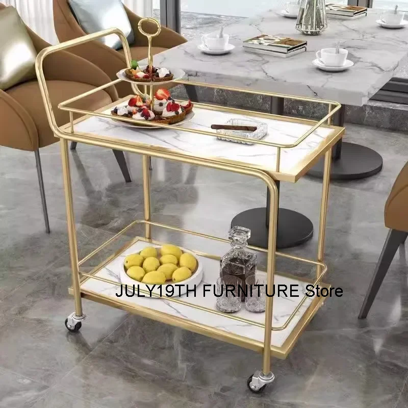 Hotel Lobby Italian Trolleys Nordic European Unusual Minimalist Cart Waterproof Serving Muebles De Cocina Dinning Set Furniture