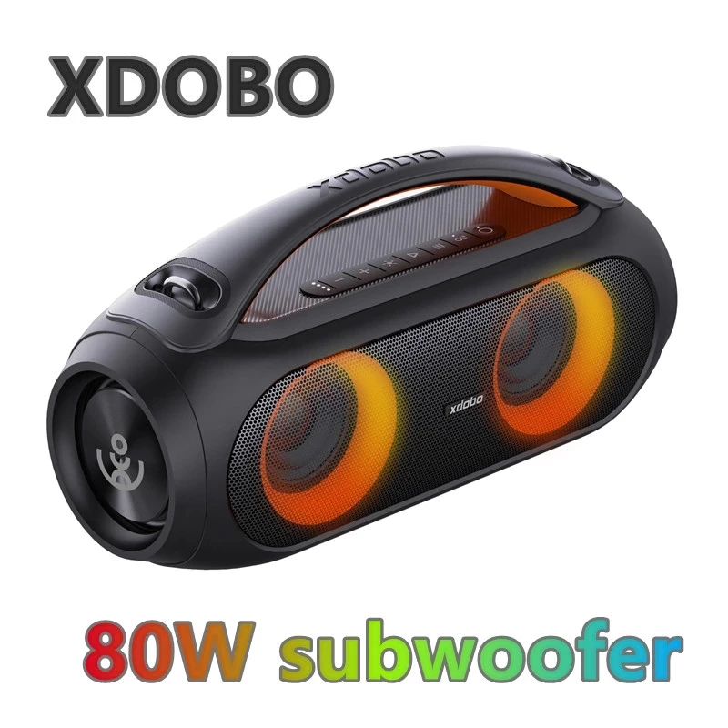 XDOBO Vibe Plus Wireless Bluetooth Speaker Portable Sound Column Big Power 80W Computer Speakers TWS Waterproof Outdoor Boom Box