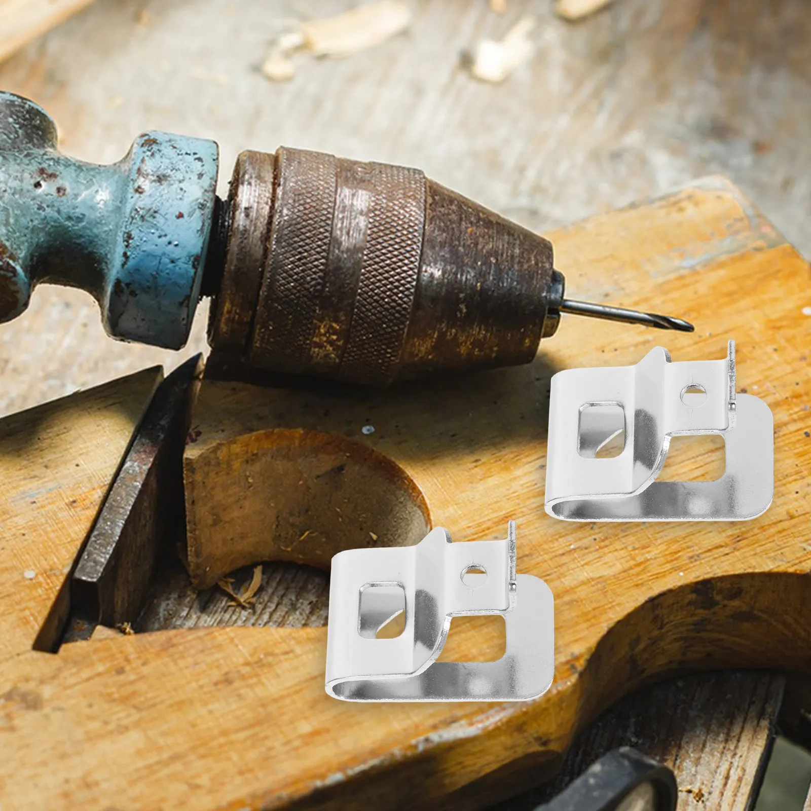 10 Pcs Hooks Drill Metal Holder Belt Clip Driver for Drivers Replacement Silver