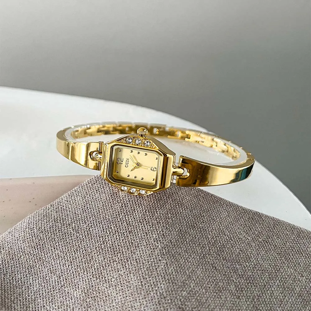 

GEDI винтажные женские кварцевые часы с бриллиантами, браслет из сплава, водонепроницаемые роскошные женские наручные часы, платье, подарки Relogio