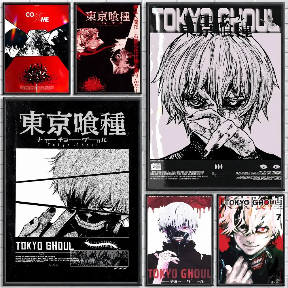 Anime Tokyo Ghoul Poster Poster Wall Sticker Waterproof Self Adhesive HD Art  Bedroom Bar Decor