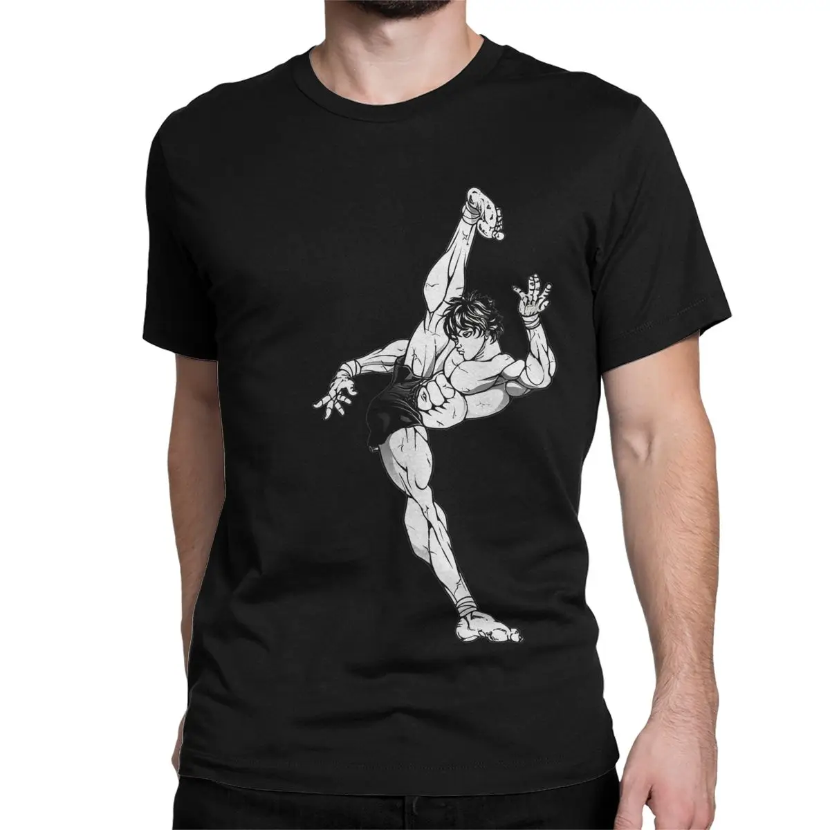 Casual Miyamoto Musashi Baki The Grappler T-Shirt Men Women Cotton T Shirt Martial Aesthetic Anime Tee Shirt Gift Idea Clothes image 2
