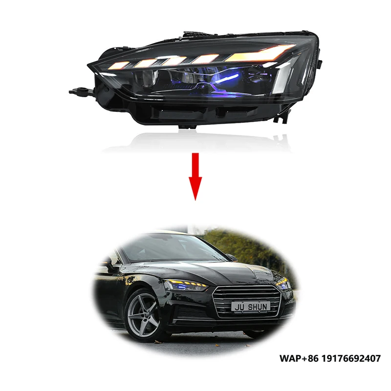 XT Upgrade forAudi A5 2017-2024 Modify Matrix LED Len Daytime Running Light Turn Signal Light Headlight Head Lamp Plug and Play