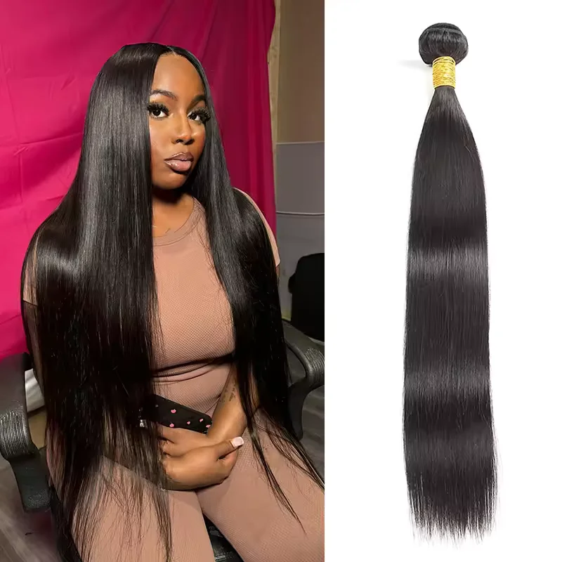 

Straight Hair Brazilian 30 Inch Straight Human Hair Weave Bundles 100% Human Hair Raw Hair Extensions Virgin Hair For Women