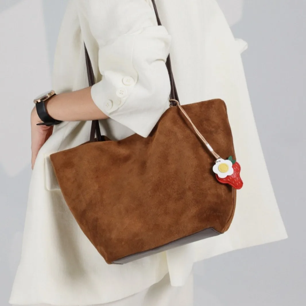 

Leather Women's Bags Bucket Leather Large Large-capacity Single-shoulder Top-grain Cowhide Women's Designer Luxury Bags