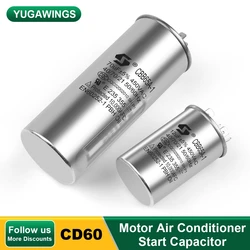 CBB65 Air Conditioner Capacitor Motor Run Capacitors Starting 450V AC 5UF 6UF 15uF 20uF 25uF 30uF 35uF 40uF 45uF Refrigerator