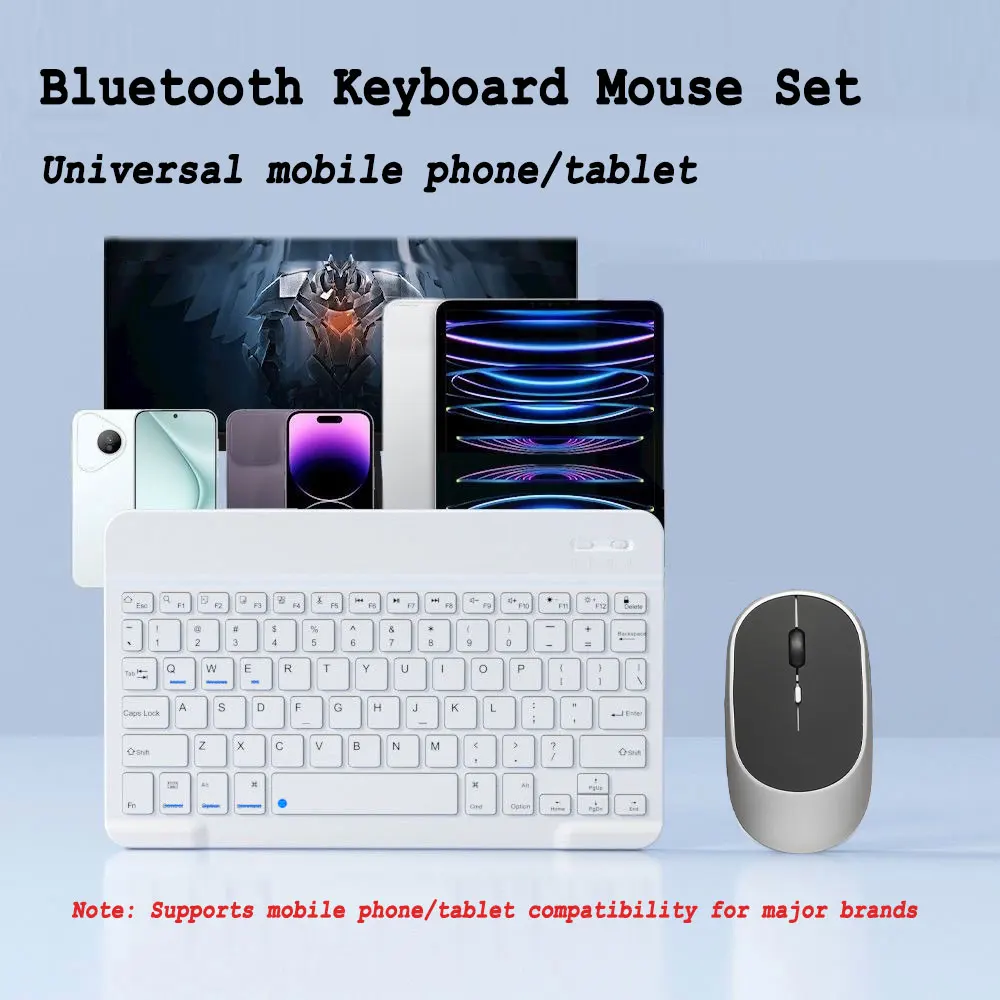 

Universal Bluetooth Keyboard Mouse Combo for Mac iPad Pro Air Slim Wireless Dual Mode Long Battery Life Fast Delivery