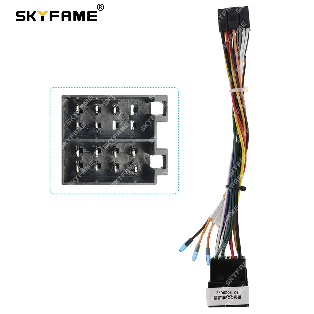 

SKYFAME Car 16pin Wiring Harness Adapter For Chery QQ3 2013-2017 Android Radio Power Cable