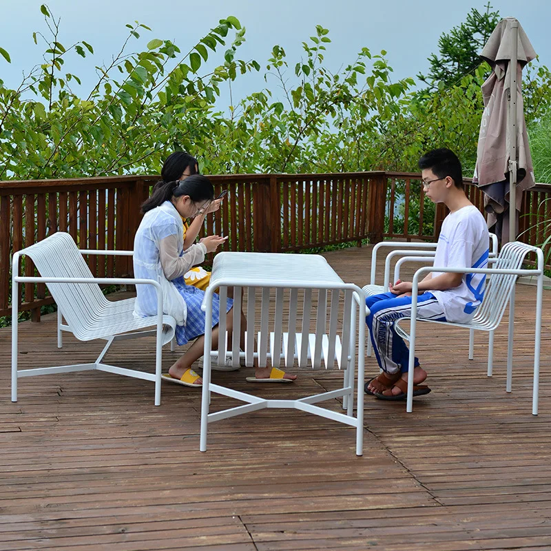 Outdoor garden table and chair combination balcony casual backrest chair balcony courtyard set