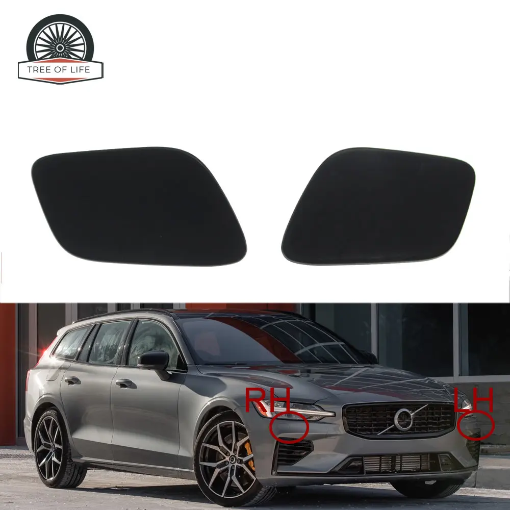 Car Front Bumper Headlight Washer Spray Jet Cover Cap 31455506 For VOLVO S60 V60 Cross Country 2019 2020 2021 2022