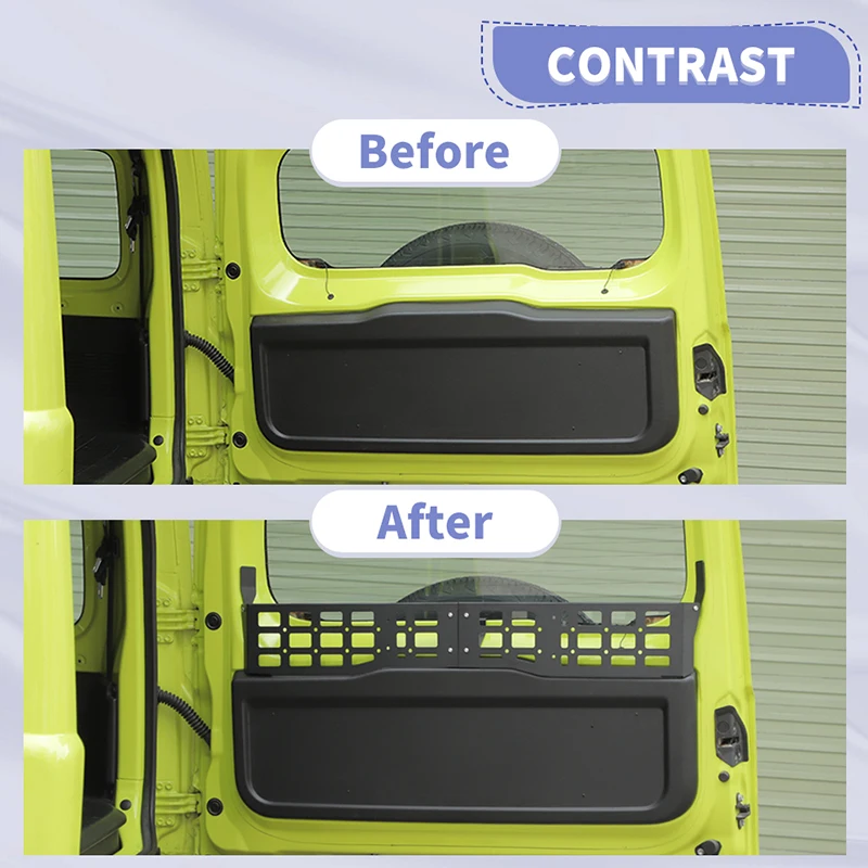 باوا سيارة الباب الخلفي نافذة تخزين الضميمة رف صندوق تخزين لسوزوكي جيمي 2door 2019 2020 2021 2022 2023 2024 2025